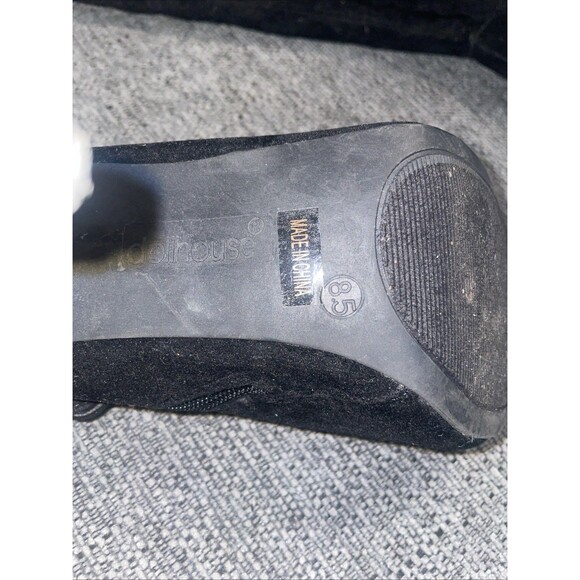 Dollhouse Thigh High Boots Black High Block Heel Dressy Tall Sock Boot Size 8.5 - Picture 11 of 15